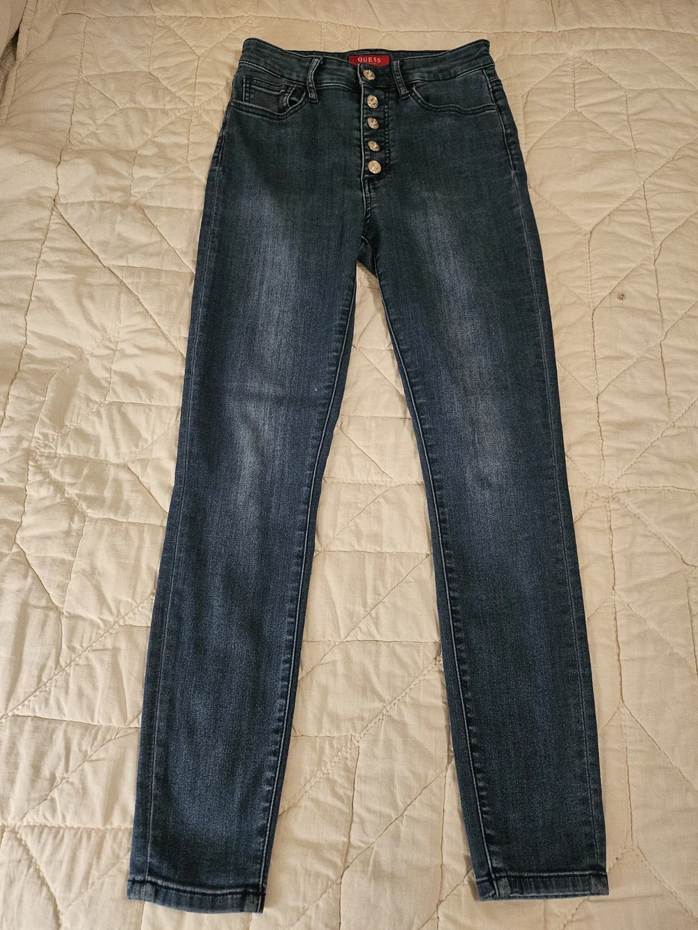 GUESS -5 Button Skinny Jeans- Size 27 - Picture 2 of 10